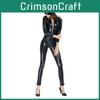 Костюм Кошки-Девушки из Кожи в Игровом Стиле для Унисекс Хэллоуина Косплей
