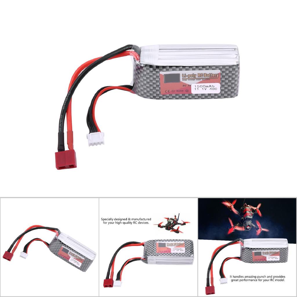 ZOP POWER 3S 11.1V 1500mAh 40C Rechargeable LiPo Battery with T Plug (1500mAh 40C)