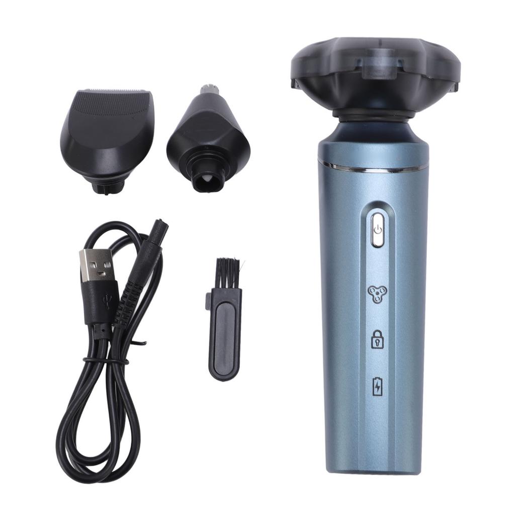 3 в 1 Электрический триммер для бороды Возвратно-поступательный 3-головочный триммер для бороды 600 мАч Моющийся для всего тела