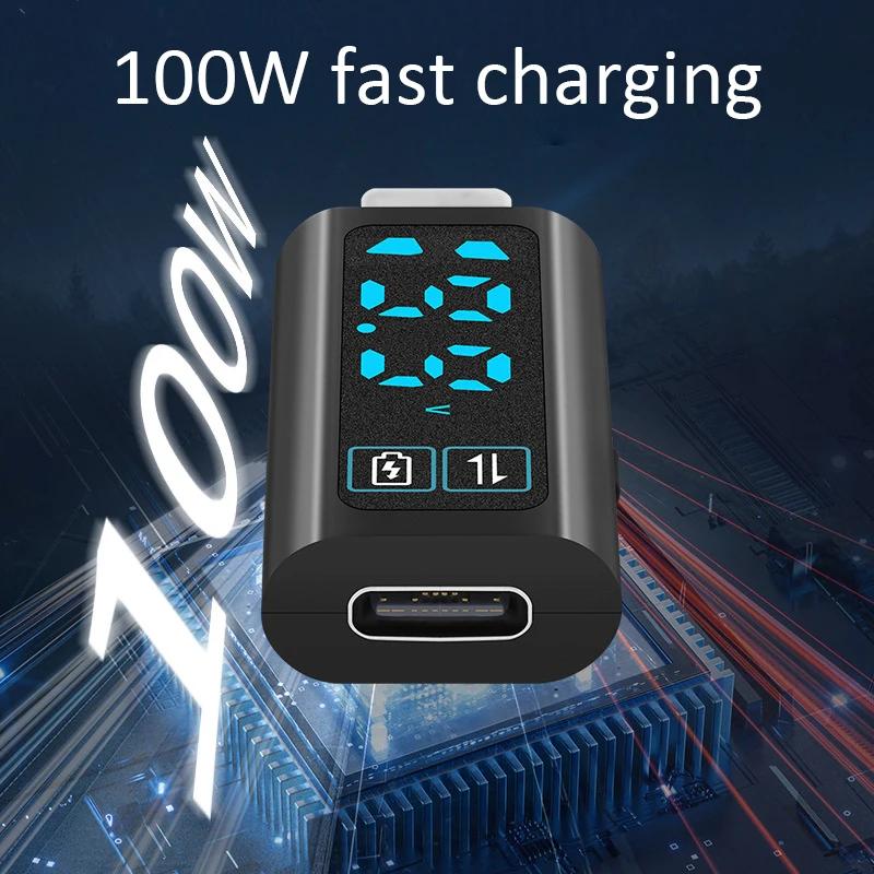 Адаптер быстрой зарядки DC 5-24V PD100W, интеллектуальный цифровой вольтметр, амперметр, измеритель мощности, тестер зарядки телефона Type-C на Type-C