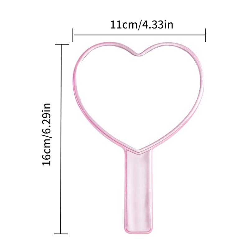 1 шт. ручное зеркало для макияжа Love Heart Mirror с женской ручкой для макияжа Косметические инструменты для красоты ручное зеркало для макияжа