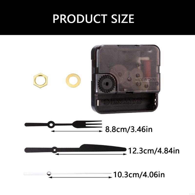 62KD Long Shaft Clock Movement Kits for Wall Clock with Music Note Fork Hands Set