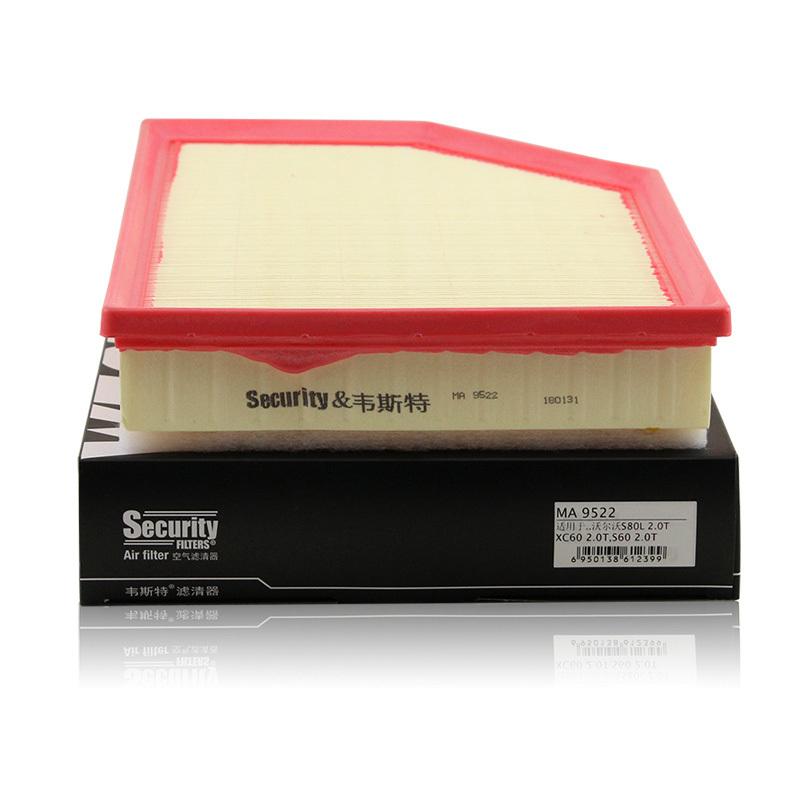 For VOLVO S80L 2.0T VOLVO CARS S60 V60 S80 XC60 WESTGUARD MA9522 Air Filter 30748212 31370161 31650021 MANN C35177