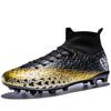 35-45 Men's High-top Large-size Football Shoes Long Nail Anti-slip Resistance TPR Artificial Captain Outdoor Youth Football Boots