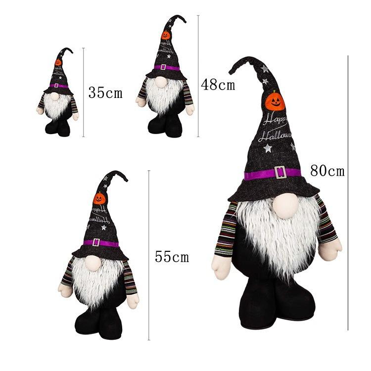 Halloween plush dwarf doll ornament bedroom ghost festival faceless doll decorative standing cloth