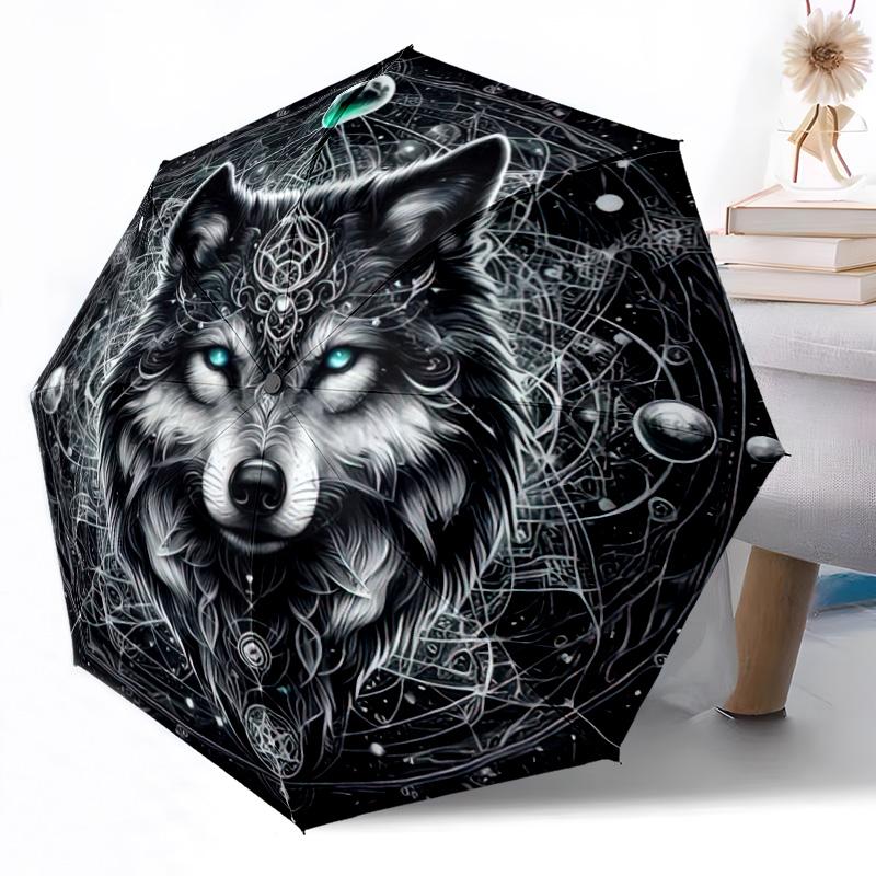 Автоматический зонт Wolf Dreamscape для улицы, складная конструкция, 8 спиц, прочный, легкий, идеальный подарок для друзей и семьи