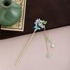 Новая китайская кисточка-листок, кисточка, заколка для волос в древнем стиле, простая заколка для волос в придворном стиле, цветок, бабочка, жемчуг, заколка для волос для ханфу, женская
