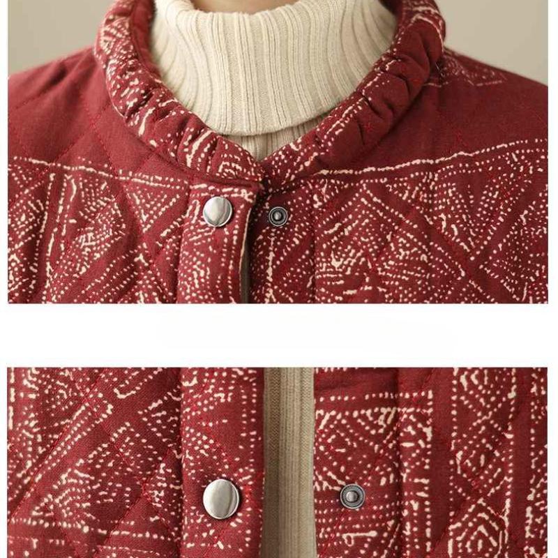 WTEMPO Толстая хлопковая куртка для женщин на осень и зиму Свободная и утягивающая хлопковая куртка