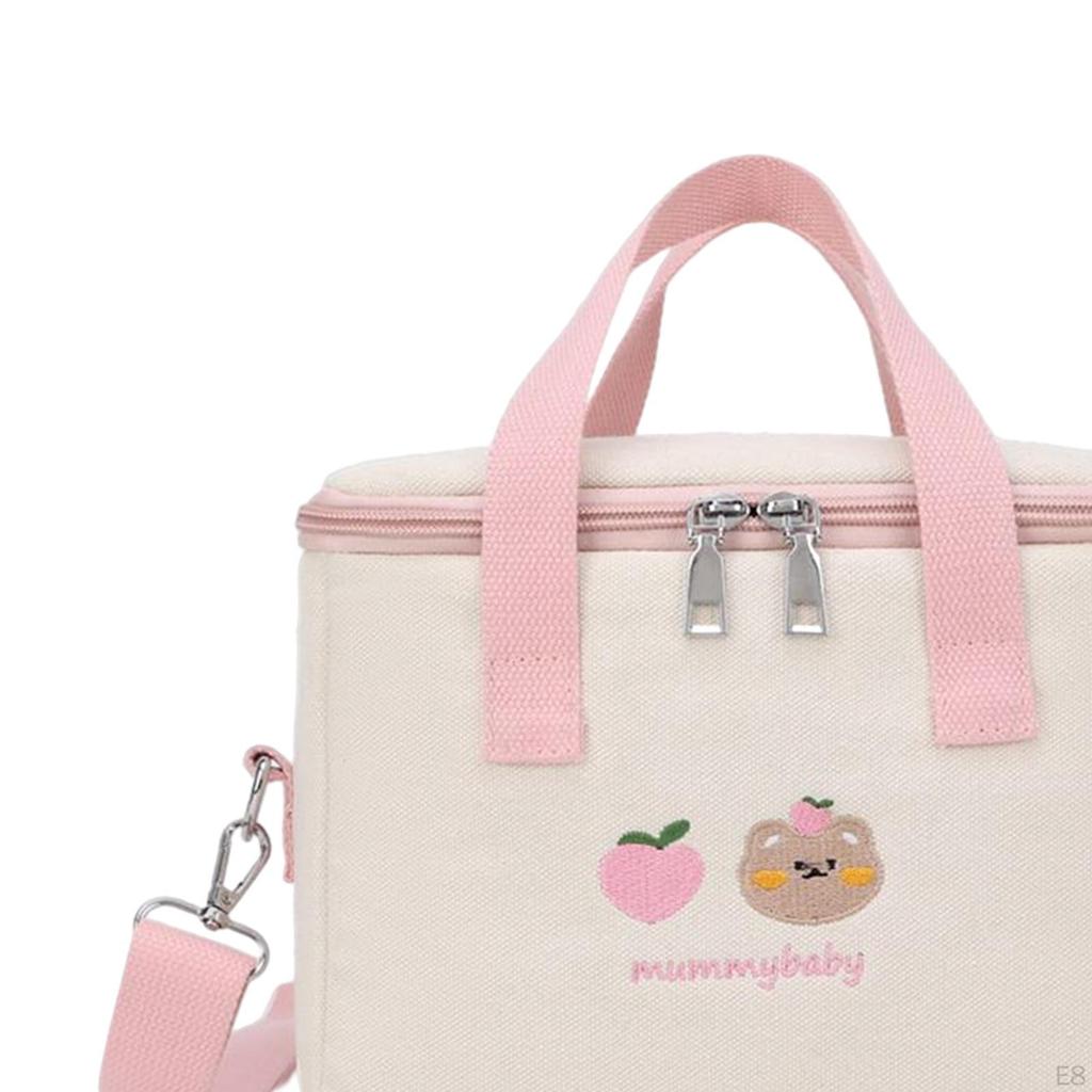 Compact Lunch Storage Bag with Insulated Box for Office and Camping