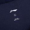 Li-Ning Удобный Простой Универсальный Пуловер с V-образным вырезом Футболка с коротким рукавом для бадминтона Унисекс топы Морской синий AAYV163-4