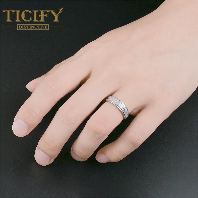 Легкий роскошный дизайн, сенсорное кольцо из титановой стали, резьба, скульптура, матовое, без цвета, нишевое кольцо для пары, модные ювелирные изделия