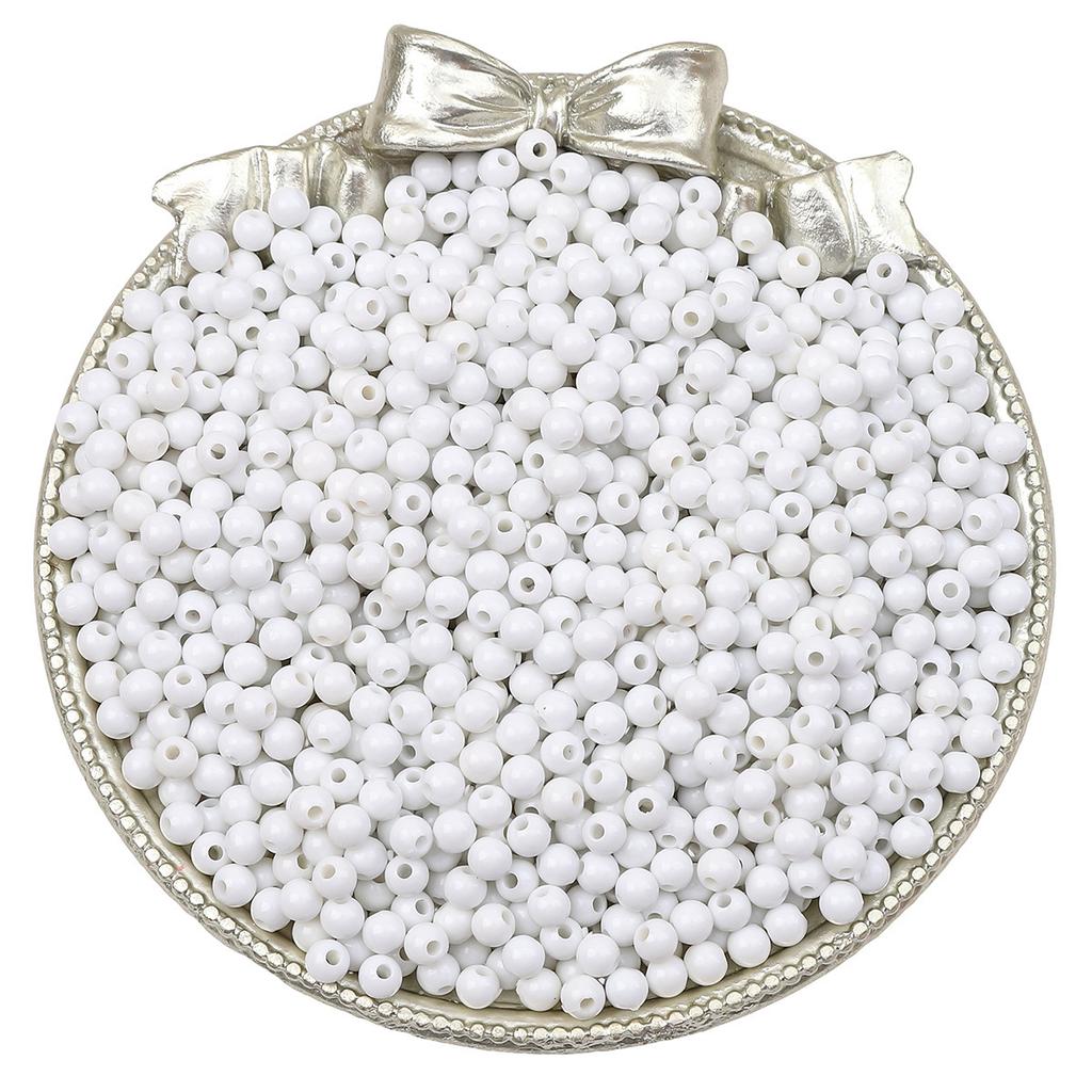 Бусины для браслета ручной работы 3/4 мм акриловые однотонные круглые бусины бусины ручная работа бусины для браслета россыпью бусины ювелирные аксессуары