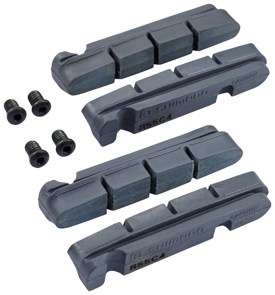 Запчасти для ремонта SHIMANO Накладка на колодку для тормозных колодок картриджного типа R55C4 для карбоновых ободов Только колодка Y8L298072 (2 пары)