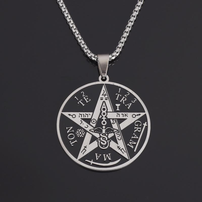 Solomon Seal Kabbalah Stainless Steel Necklace Pentagram Pendant Personalized Jewelry