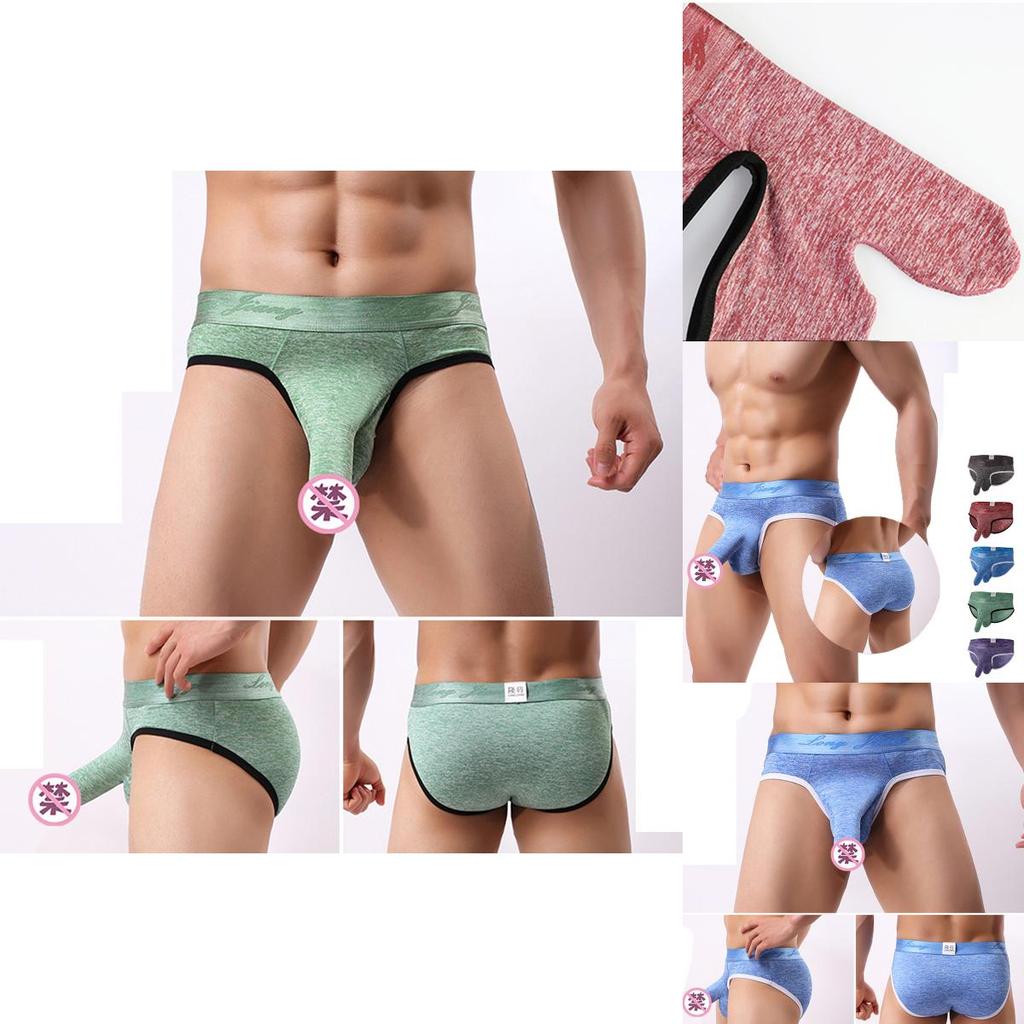 Men Bikini Pouch Briefs Sleeve Penis Sheath Underwear Shorts Underpants Lingerie