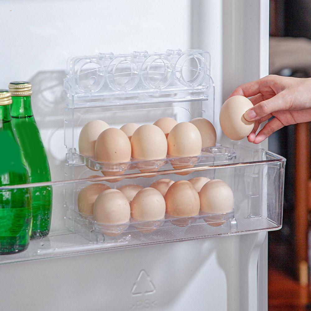 Пластиковые переворачивающиеся контейнеры для яиц, 24-секционный ящик для хранения яиц, 3-слойный складной держатель для яиц, кухня