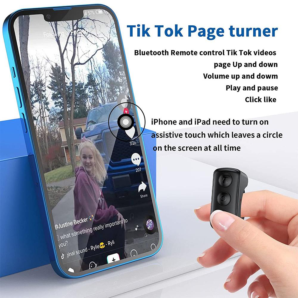 Bluetooth Tik Remote Control For Tok Compatible With Iphone Huawei Android