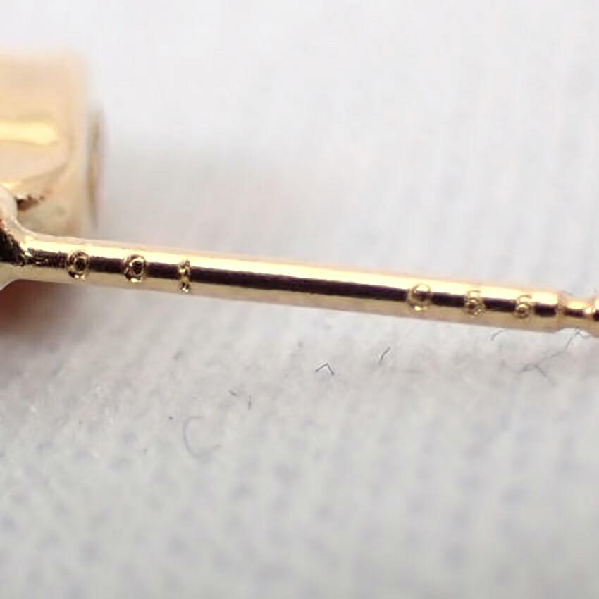 [New] K18 Rhodolite Garnet Diamond Marquise Earrings [i6-4]