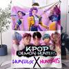 K-Pop Розовый Стиль Одеяло Охотники на Демонов Фланелевый Плед Горячее Аниме Мягкое Теплое для Гостиной Дивана Покрывало для Кровати Кемпинг Подарок для Фаната