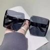 Sunglasses Spot  New Square Frame Fashion Sunglasses Personalized Edge Cutting Trendy Sunglasses 8810