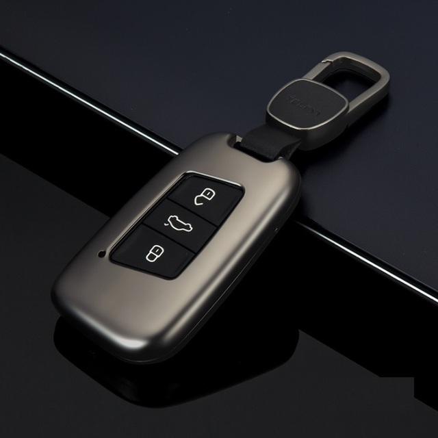 Car Alunimnum Alloy Keychain Cover Shell Holder Case for Volkswagen 2016 2017 Passat B8 Skoda Superb A7 Fob Key Car-Styling