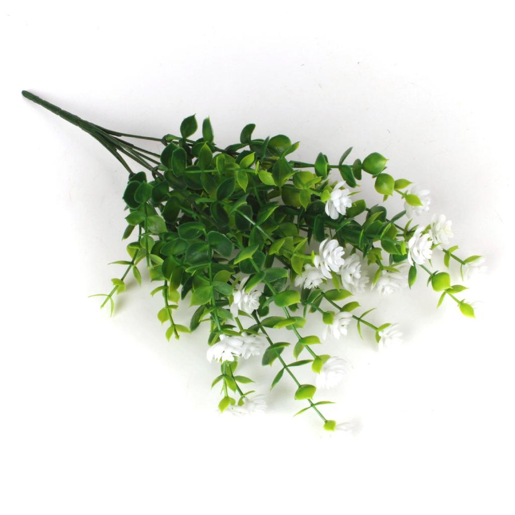 Искусственные цветы эвкалипта для улицы, искусственные растения самшита, кустарники, цветы для украшения, не выцветающие, искусственные пластиковые растения KTY