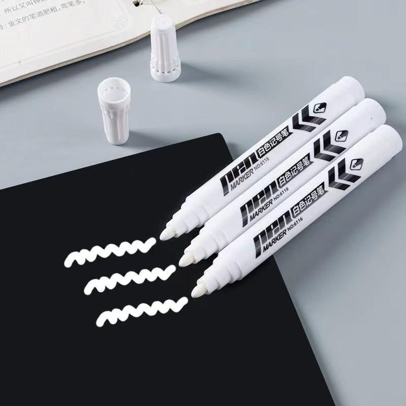 White Waterproof Oil-Based Marker, Non-Fading, Colorfast, Thick Large Tip, Express Delivery, Non-Erasable.