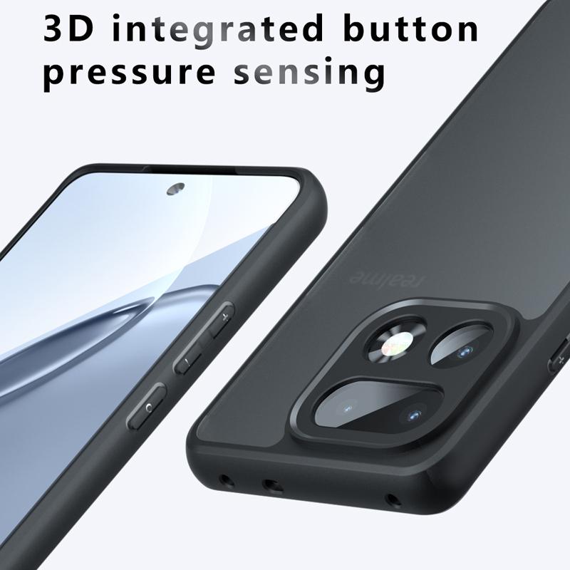 For Realme 16 Pro Plus 16 Pro Case Shockproof Frosted Skin Feel Matte PC+TPU Anti-fingerprint Transparent Cover For Realme16