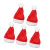 5 шт. Рождественская шапка для питомца, красная плюшевая, на резинке, милая шапка Санты для собаки, кошки, питомца, для праздничной вечеринки, костюмов