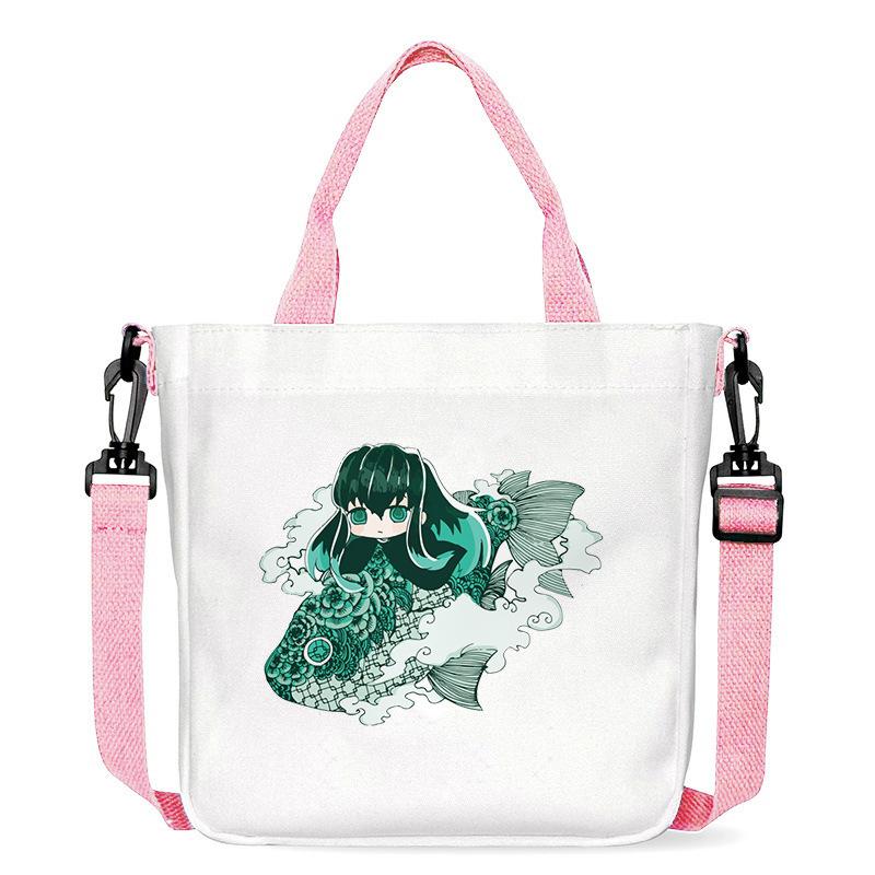 Японские мультфильмы комиксы Клинок, рассекающий демонов: Kimetsu no Yaiba - Муичиро Токито Печать на холщовой сумке 7547