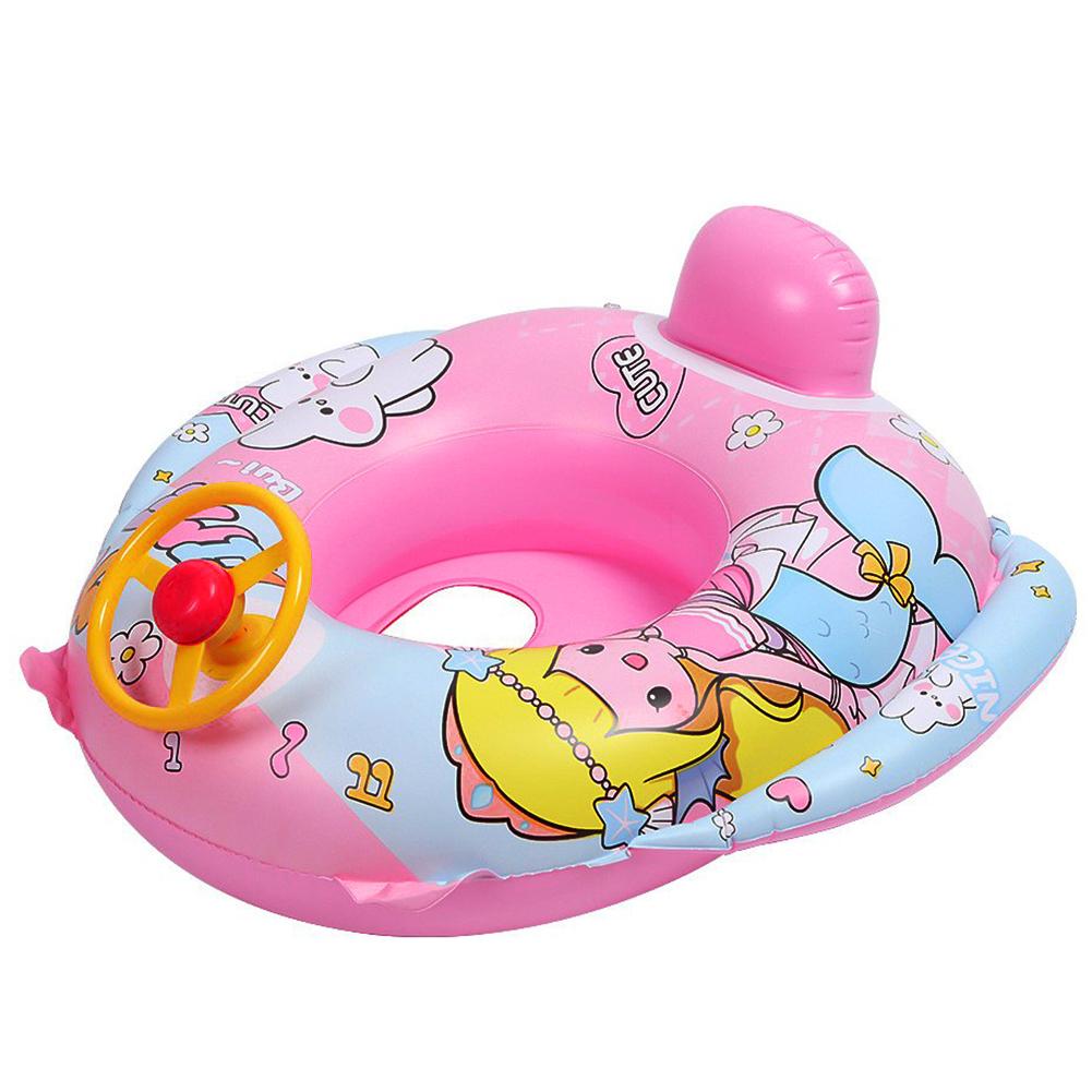 New Baby Swimming Ring with Steering Wheel Inflatable Baby Swimming Float Seat Float Pool Toys Fun Accessories for Boys Girls