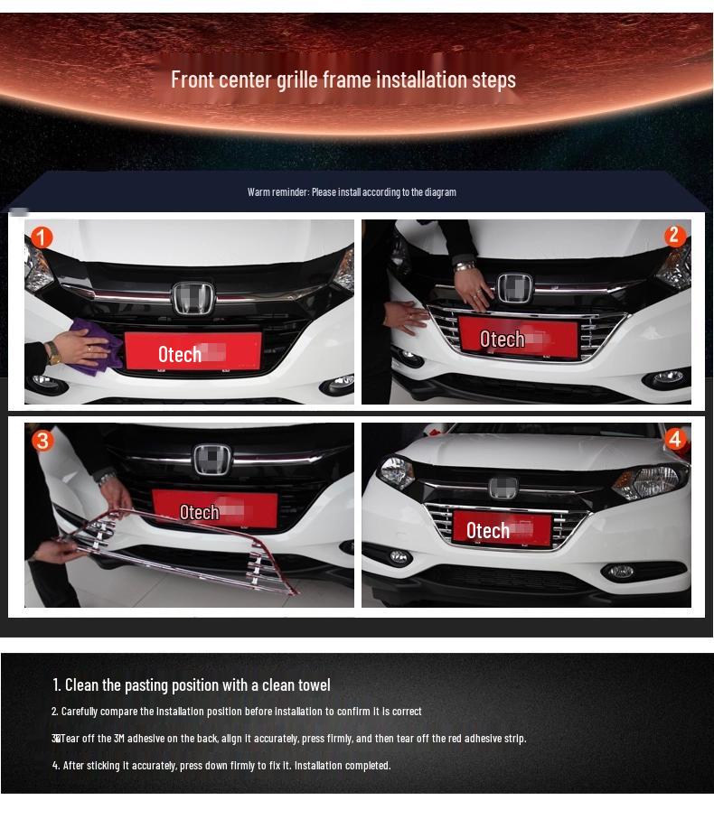 Luxgen M7 Center Grille Trim Decorative Strip for 2012-2015 Models