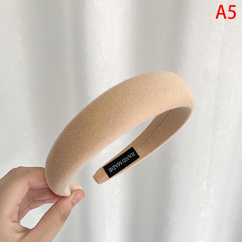 Padded Headbands Women Thick Velvet Hair Hoop Girls Sponge Hairband
