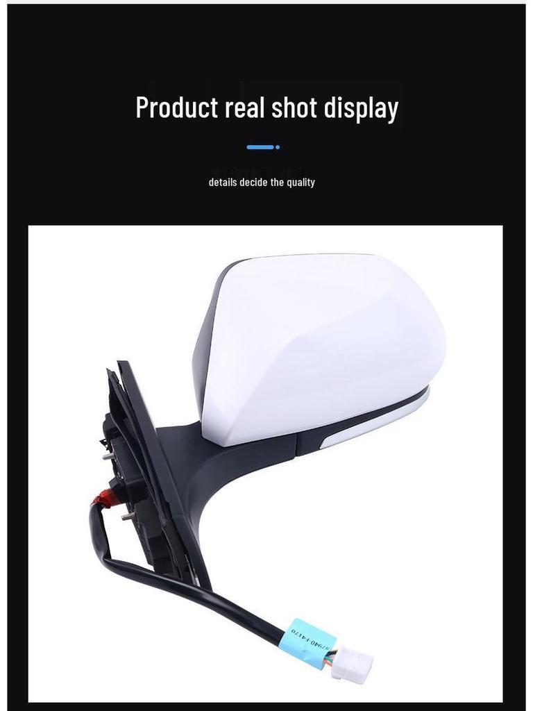 Совместимо с 18 моделями CHR, высококачественный автомобильный блок зеркала заднего вида с 5 проводами и отражателями левого и правого указателей поворота.