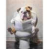 Funny British Bulldog Poster Skateboarding Boxing Reading Newspaper Chef Baking Canvas Painting Wall Art Picture Home Room Decor