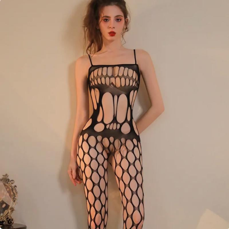Porno Lingerie Set Call Of The Night Bodystockings Sexy Item Girl BodySuit Crotchless Transparent Costume Adult Womens Clothing