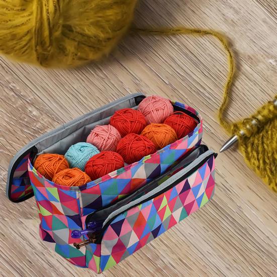 Вязаная сумка большой емкости, прямоугольная ткань Оксфорд 600D, органайзер для вязания, который не запутывается, для спальни