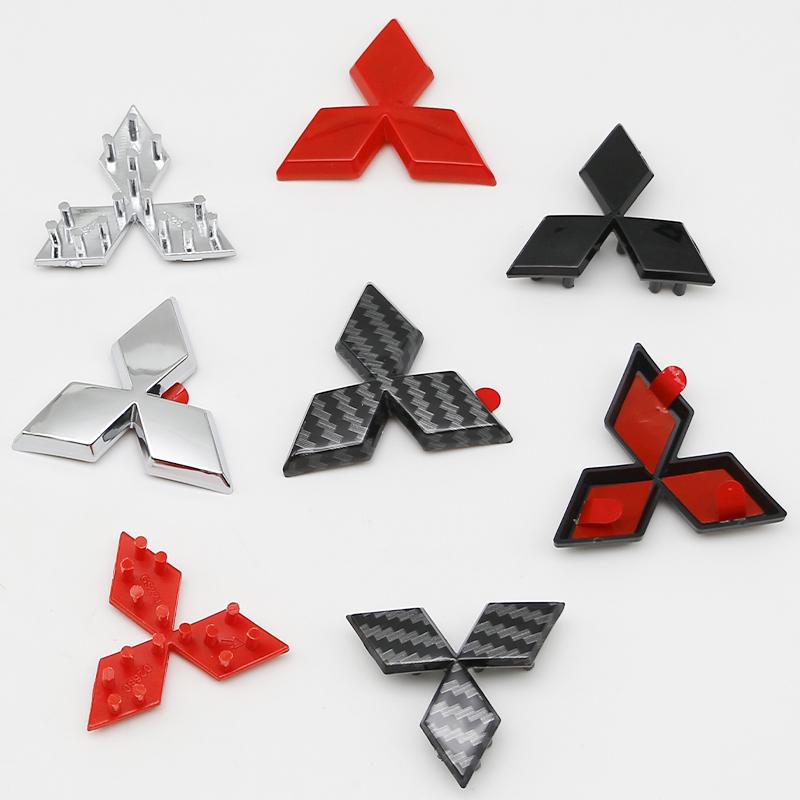 For Mitsubishi Pajero Space Star Xpander Ralliart Delica ASX 1Pc Mitsubishi Logo Steering Wheel Decal 3D Sticker Car Badge Logo