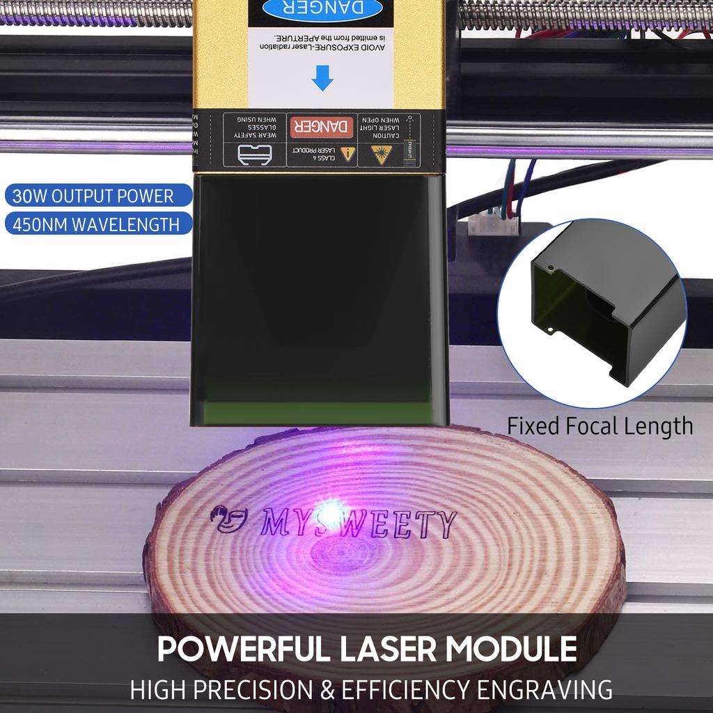 Лазерный модуль 450 нм, 10 Вт, фиксированное фокусное расстояние, лазерная гравировальная головка, высокоскоростной лазерный гравер, резак 3D