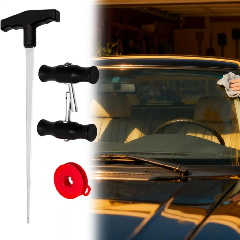 Windshield Removal Kit T-shaped Classic Vintage Auto Accessories Glass Removal Tool For Cutting Fixing Glazing De-icing Window