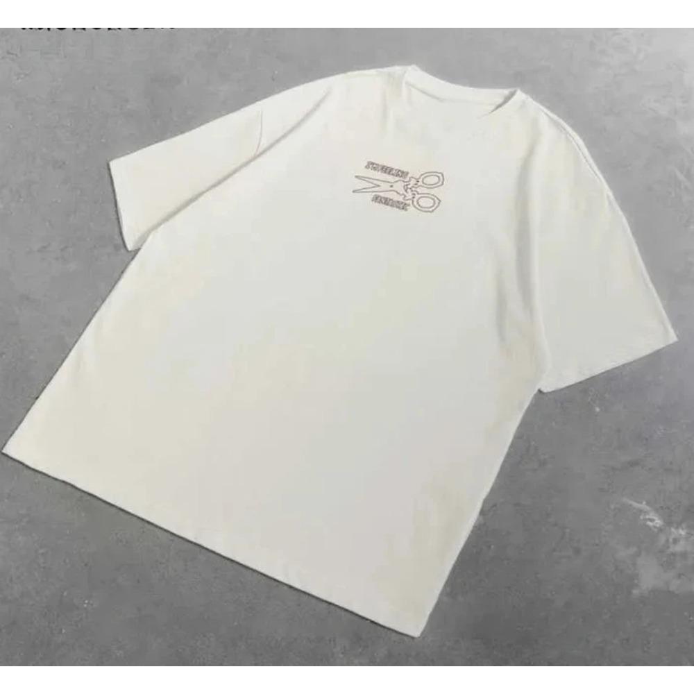 Весна и лето 2025 г. Модные высококачественные мужские и женские футболки с короткими рукавами и принтом в стиле Харадзюку