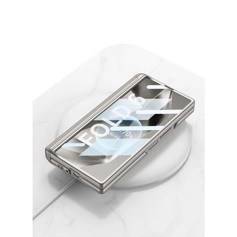 Жесткая броня, магнитная защита шарниров, жесткий чехол для телефона из ПК для Samsung Galaxy Z Fold 6, чехол с кронштейном для ручки, защитная пленка для экрана