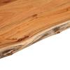 Solid Acacia Wood Table Top Rectangular 80 x 60 x 2.5 cm Natural Edge