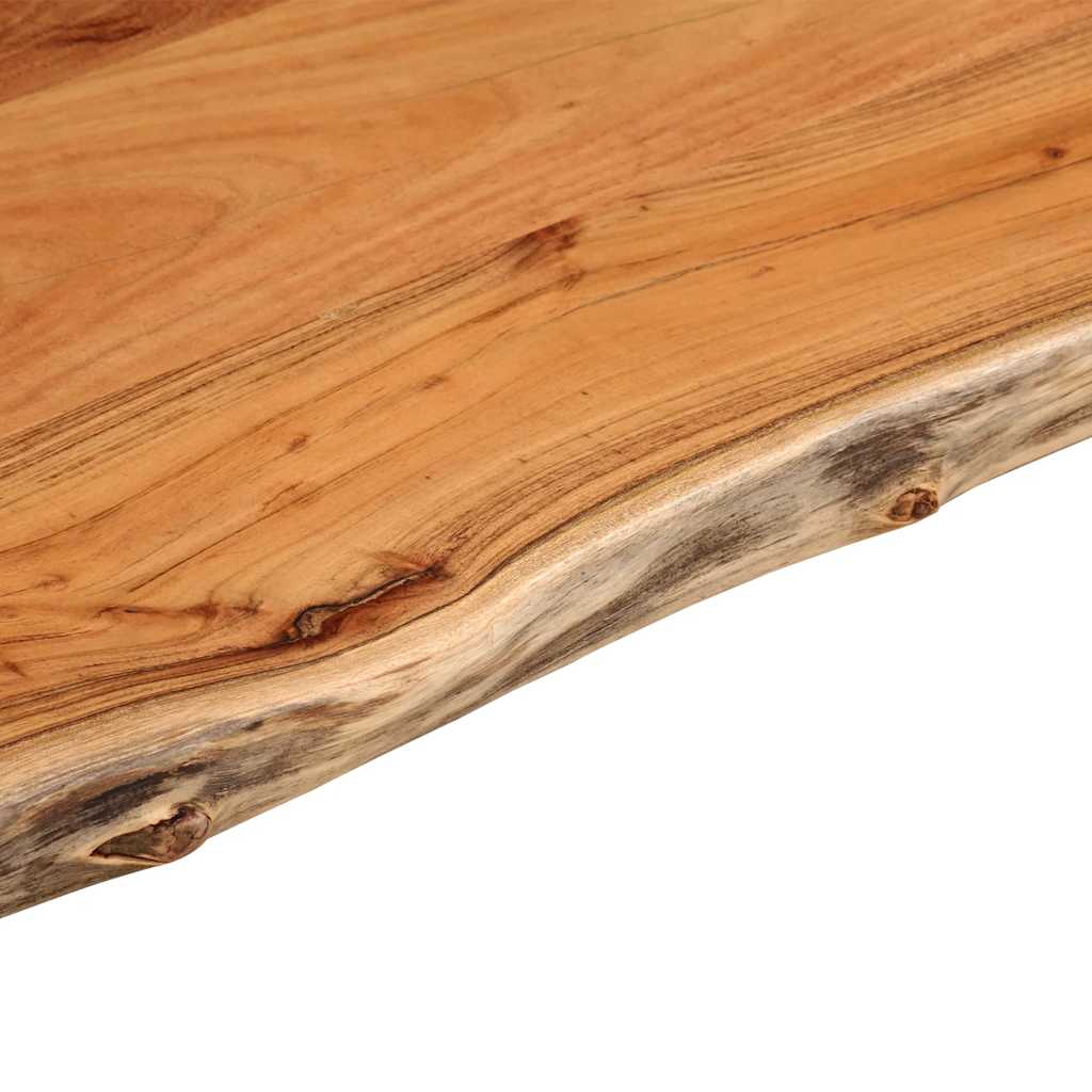 Solid Acacia Wood Table Top Rectangular 80 x 60 x 2.5 cm Natural Edge