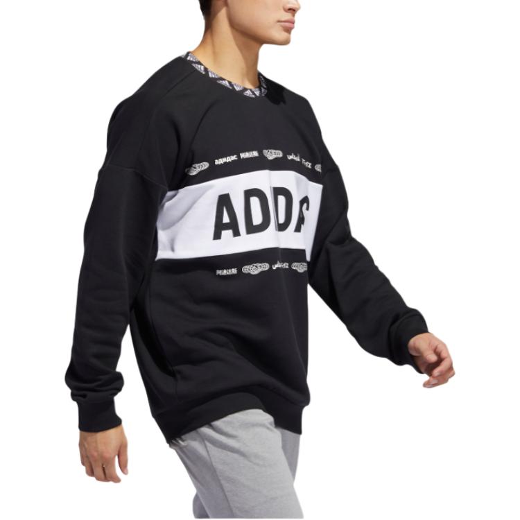 adidas Толстовки Мужские Черные С Круглым Вырезом Умеренный Обычный GE5512
