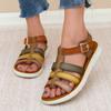 Обувь Женские сандалии Летние гладиаторские туфли для женщин Модные женские тапочки с открытым носком Женская римская обувь для ходьбы