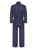 Women One Piece Work Coverall Unitard Long Sleeve Front Zipper Chest Flap Pockets for Halloween Cosplay Daily Workwear