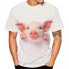 Летние футболки с забавным поросенком, уличная одежда с милым животным и 3D принтом, мужская и женская повседневная модная футболка большого размера, детские футболки, топы, одежда