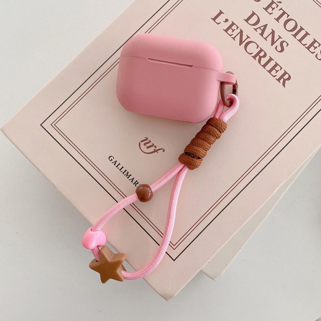 Однотонный силикон для AirPods 1 /1 защитный чехол pro1 беспроводные Bluetooth 1/1 поколения чехол для наушников звездный ручной ремешок