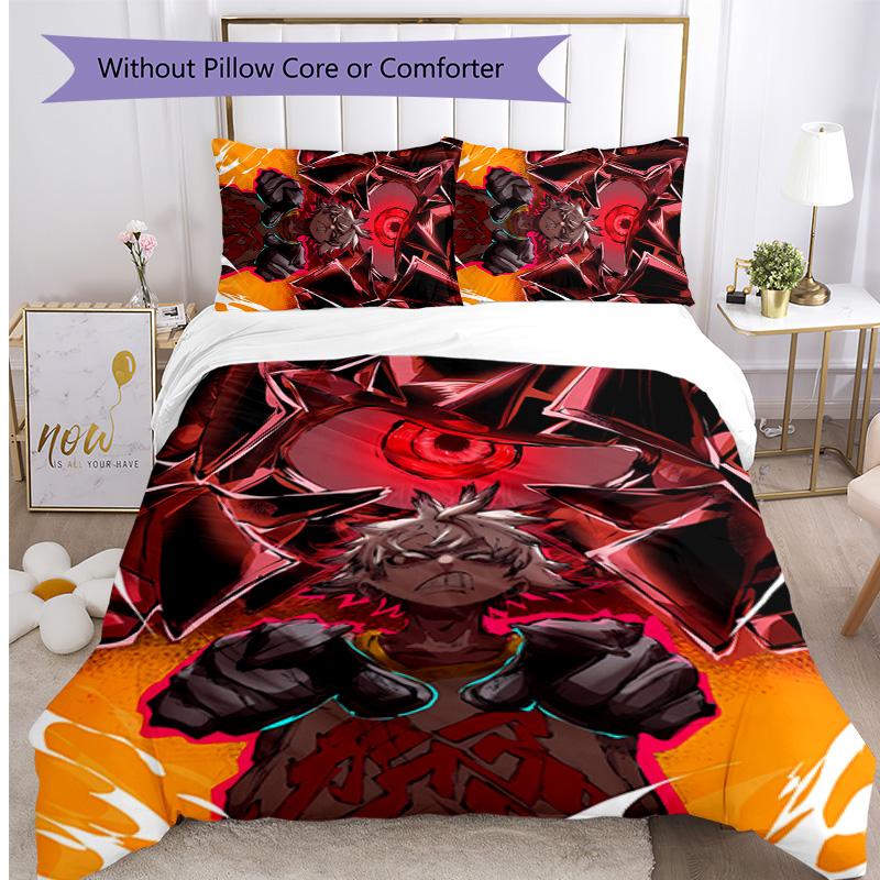 Gachiakuta Printed 3PCS Bedding Set Soft Breathable Duvet Cover Pillowcases Set Washable Bedroom Decor Home Gift